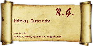 Márky Gusztáv névjegykártya